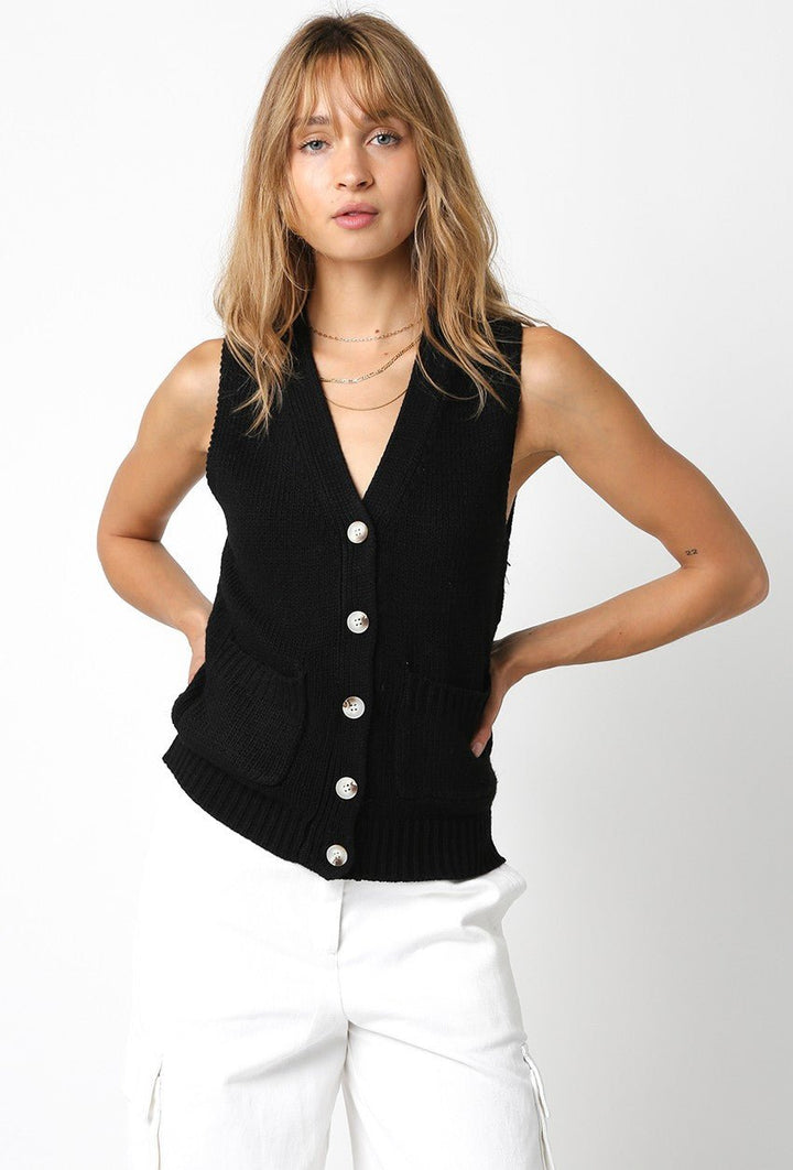 OlivaceousMeredith Vest - Polish Boutique