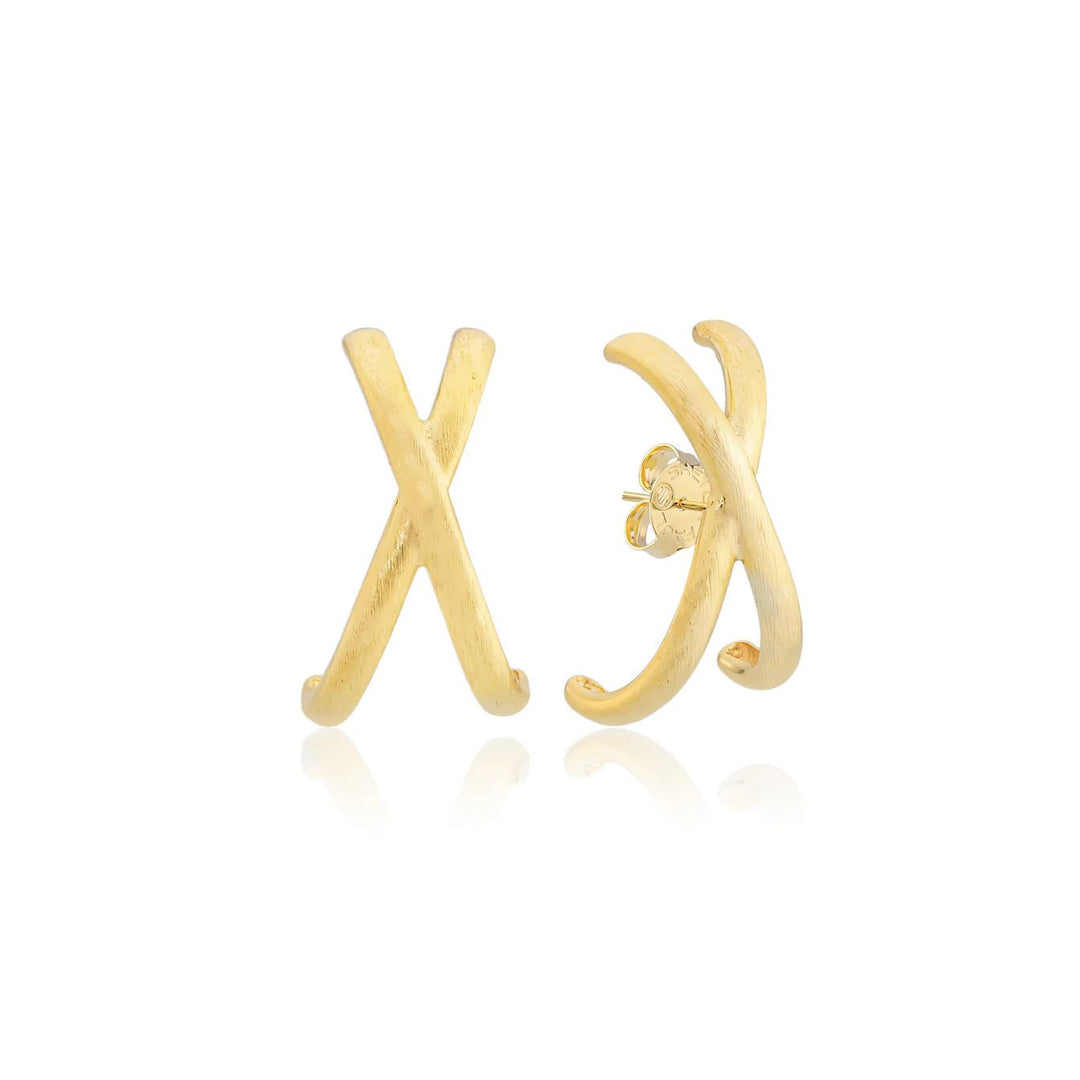 Sheila FajlCrisscross Studs - Polish Boutique