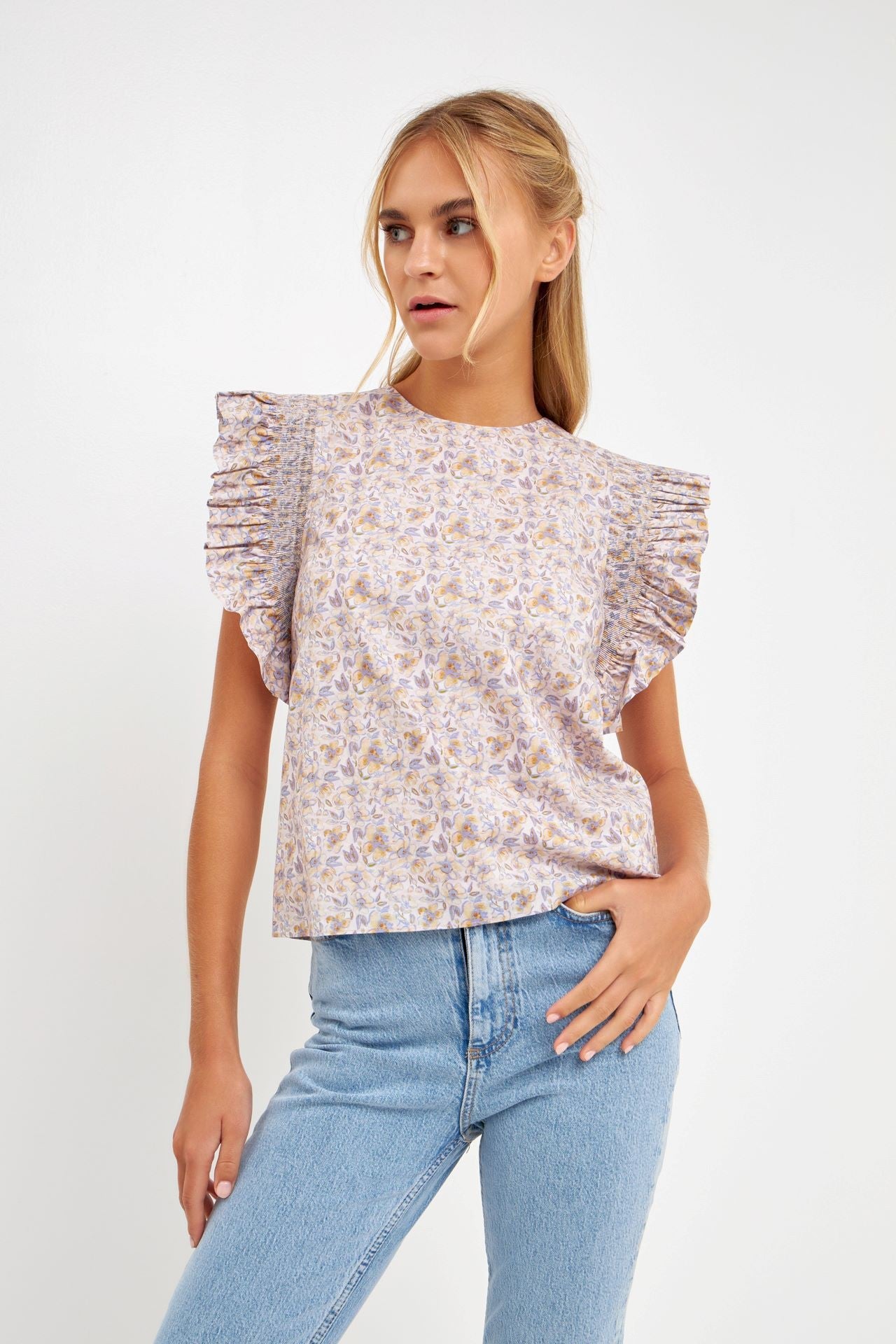 English FactoryLily Floral Top - Polish Boutique
